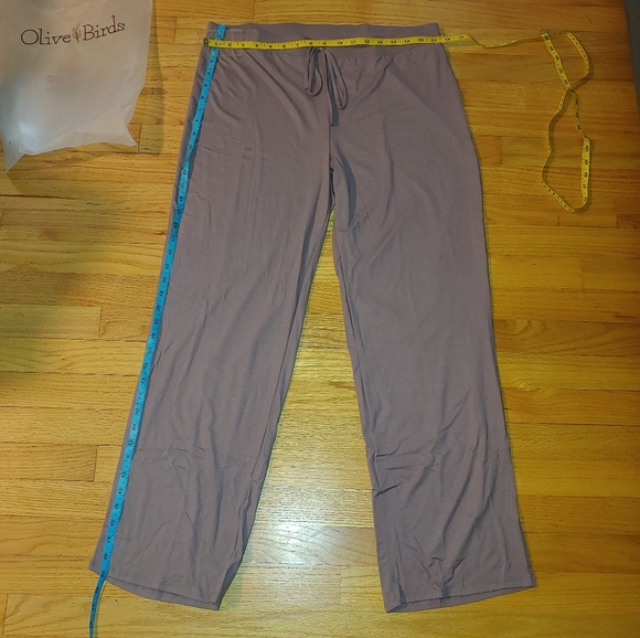 Fig Lavender Buttery Soft Pajamas Pants Drawstring Waist Lounge Wide Leg 2XL - Picture 3 of 11